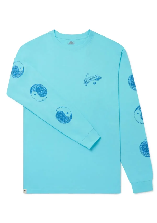 Shop Blue Yin Yang Long Sleeve T-Shirt Clothing