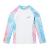 Store Spiral Tie Dye Rash Guard Clothing