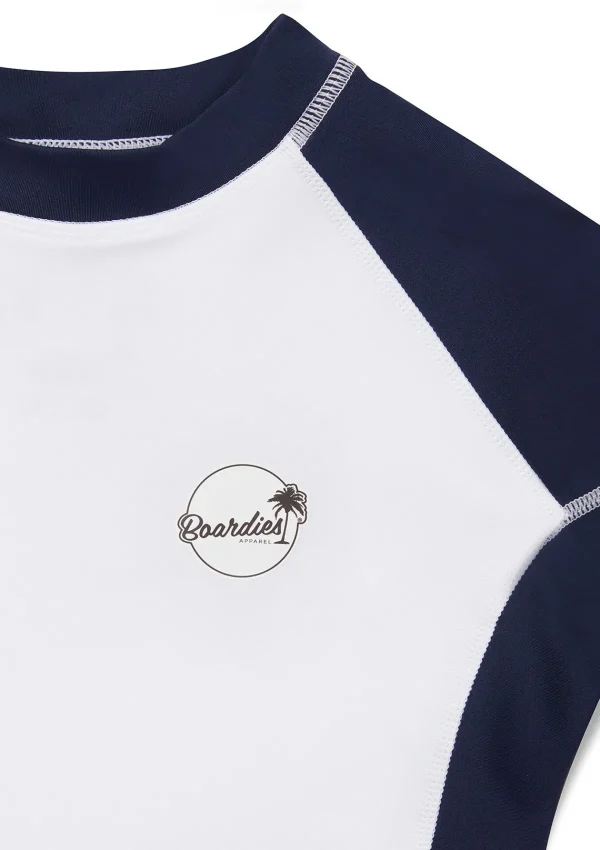 Outlet White And Navy Rash Guard Clothing